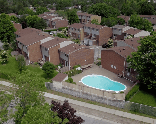 home-sudbury-residential Exterior view of apartment rental complex in Barrie, Ontario